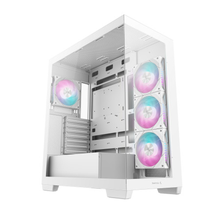 DeepCool R-CG580-WHADA4-G-1 CG580 4F WH, Midi Tower, PC, Blanco, ATX, ITX, micro ATX, Acrilonitrilo butadieno estireno (ABS),