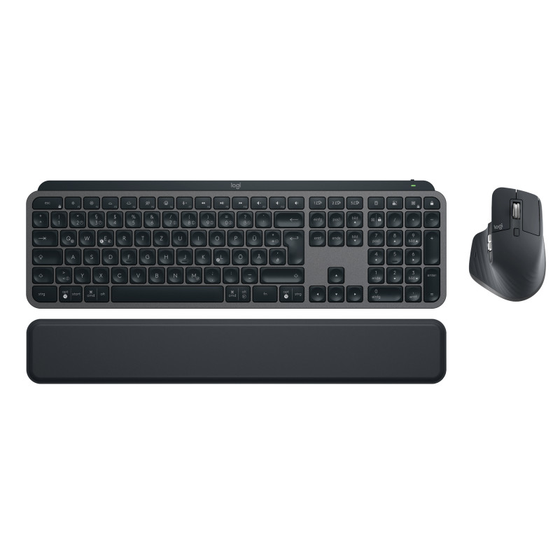 Logitech 920-010926 920-010926, Inalámbrico, RF Wireless + Bluetooth, Switch de tecla de tijera, QWERTZ, LED, Grafito