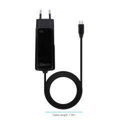 TooQ TQLC-USBCGAN65PD-C Cargador de portátil GAN USB-C PD 45W, Negro, Interior, Corriente alterna, 20 V, 3,25 A, 1,8 m, Negro 2