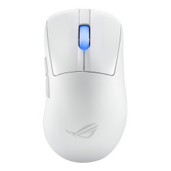 ASUS 90MP03N0-BMUA10 ROG Keris II Ace Wireless AimPoint White, mano derecha, Óptico, RF Wireless + Bluetooth + USB Type-A,