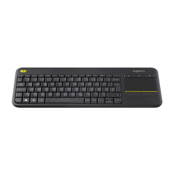 Logitech 920-007127 K400 Plus, Inalámbrico, RF inalámbrico, QWERTZ, Negro