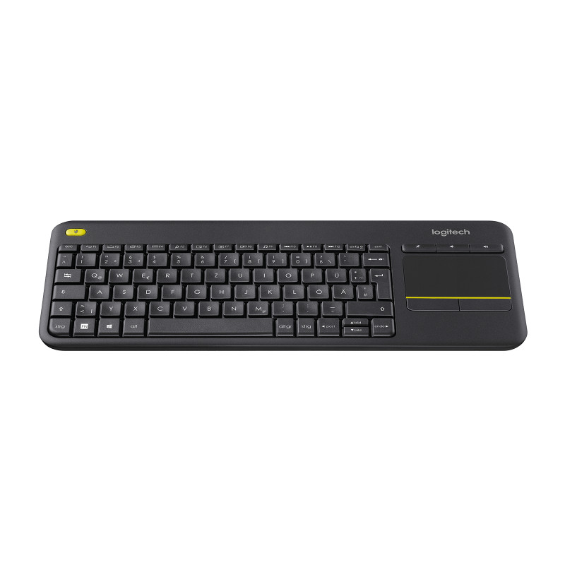 Logitech 920-007127 K400 Plus, Inalámbrico, RF inalámbrico, QWERTZ, Negro