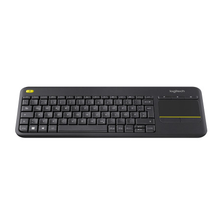 Logitech 920-007127 K400 Plus, Inalámbrico, RF inalámbrico, QWERTZ, Negro