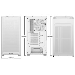 be quiet! BG075 PURE BASE 501 Airflow White, Midi Tower, PC, Blanco, ATX, micro ATX, Mini-ITX, Acrilonitrilo butadieno estireno 2