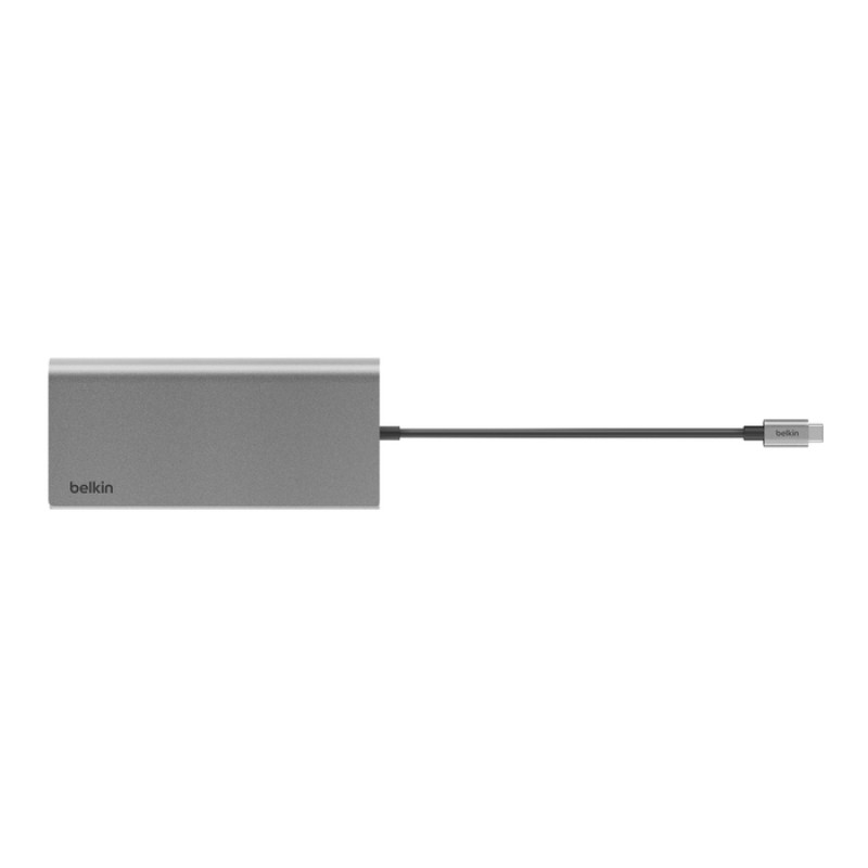 Belkin INC015BTSGY-CZ INC015BTSGY-CZ, Alámbrico, USB 3.2 Gen 1 (3.1 Gen 1) Type-C, 100 W, 1.4/2.0, 1000 Mbit/s, Aluminio