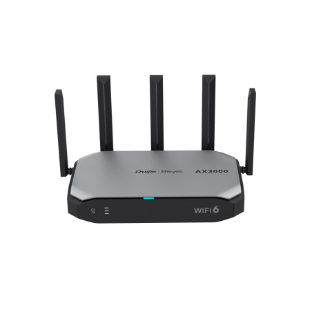 Ruijie Networks RG-EG105GW-X RG-EG105GW-X, Wi-Fi 6 (802.11ax), Doble banda (2,4 GHz / 5 GHz), Ethernet, Negro, Gris, Router de