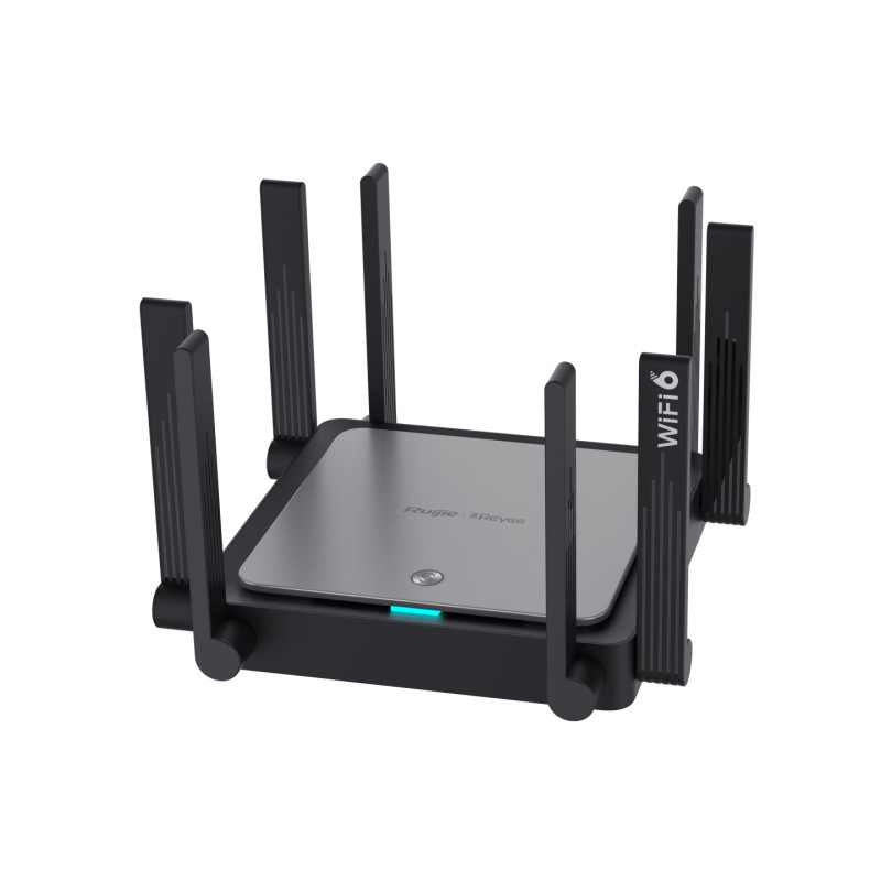 Ruijie Networks RG-EW3200GX PRO RG-EW3200GX PRO, Wi-Fi 6 (802.11ax), Doble banda (2,4 GHz / 5 GHz), Ethernet, Negro, Router de