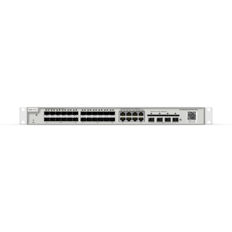 Ruijie Networks RG-NBS3200-24SFP/8GT4XS RG-NBS3200-24SFP/8GT4XS, Gestionado, L2, Gigabit Ethernet (10/100/1000), Montaje en rack