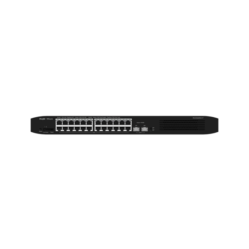 Ruijie Networks RG-ES226GC-P RG-ES226GC-P, Gestionado, L2, Gigabit Ethernet (10/100/1000), Energía sobre Ethernet (PoE)