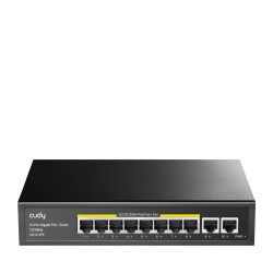 Cudy GS1010PE GS1010PE, Gigabit Ethernet (10/100/1000), Energía sobre Ethernet (PoE), Montaje en rack, Montaje de pared