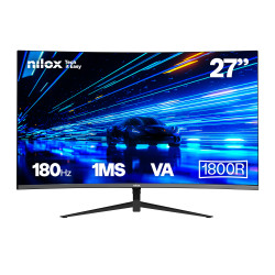 Nilox NXM27FHD18001 NXM27FHD18001, 68,6 cm (27"), 1920 x 1080 Pixeles, Full HD, LED, 1 ms, Negro