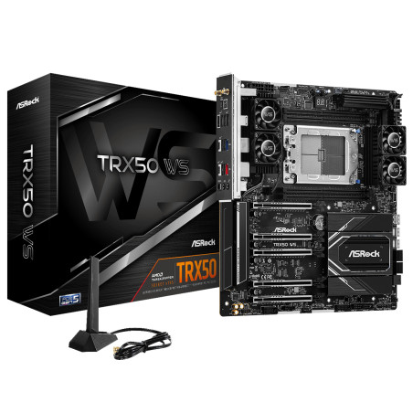 Asrock 90-MXBN40-A0UAYZ TRX50 WS, AMD, Socket sTR5, AMD Ryzen Threadripper 1000 Series, DDR5-SDRAM, 1 TB, DIMM
