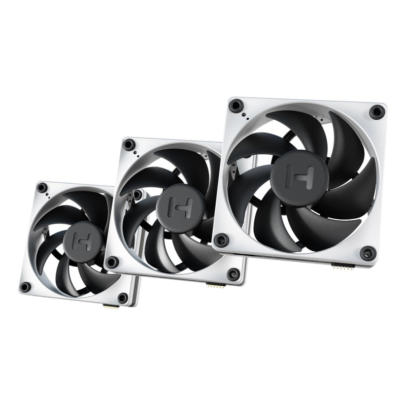 HYTE FAN-HYTE-FP12-BW-3NP THICC FP12, Ventilador, 12 cm, 3000 RPM, Negro, Blanco