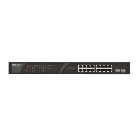 Ruijie Networks RG-ES118GS-P RG-ES118GS-P, No administrado, Gigabit Ethernet (10/100/1000), Energía sobre Ethernet (PoE)