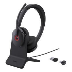 Yealink 1208684 BH74 + Stand UC USB-C/A, Inalámbrico, Oficina/Centro de llamadas, 162 g, Auriculares, Negro