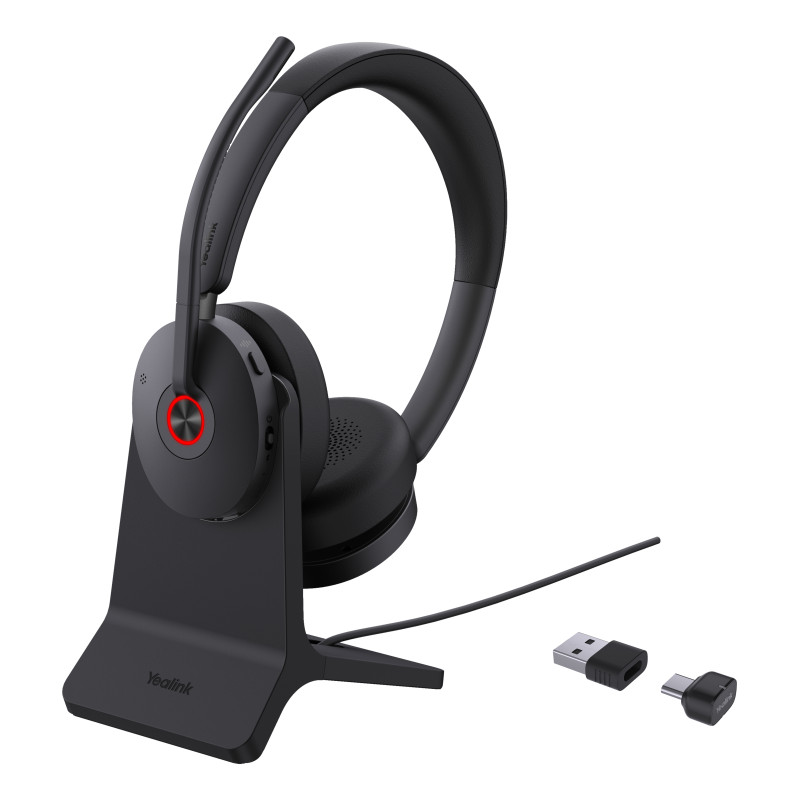 Yealink 1208684 BH74 + Stand UC USB-C/A, Inalámbrico, Oficina/Centro de llamadas, 162 g, Auriculares, Negro