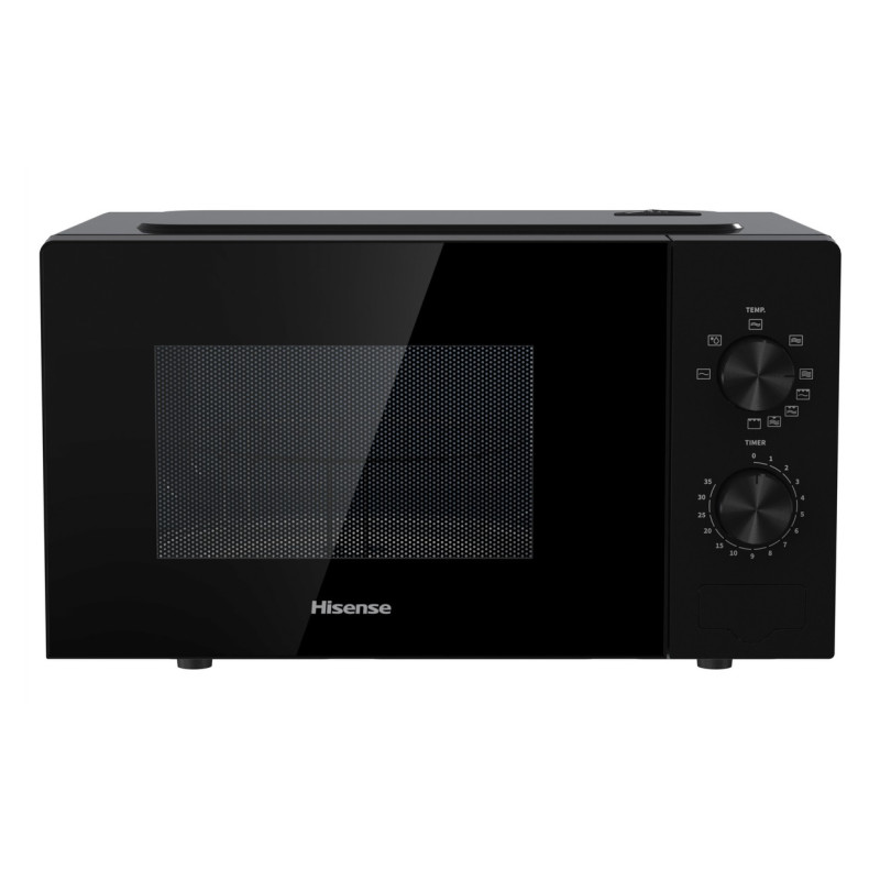 Hisense H20MOBP1G H20MOBP1G, Encimera, Microondas con grill, 20 L, 700 W, Giratorio, Negro