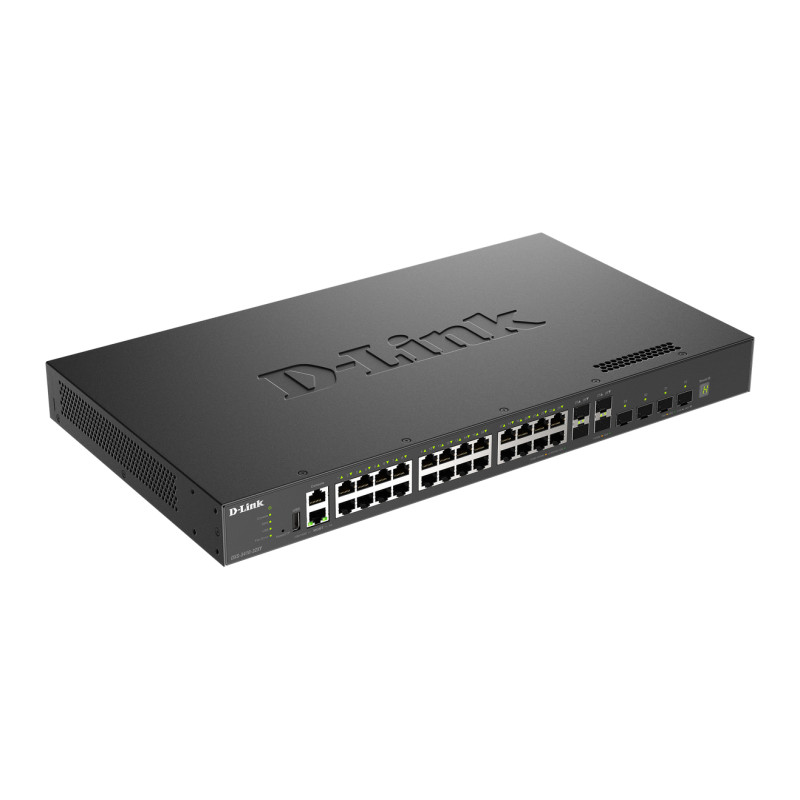 D-Link DXS-3410-32XY DXS-3410-32XY, Gestionado, L3, Fast Ethernet (10/100), Bidireccional completo (Full duplex), Montaje en