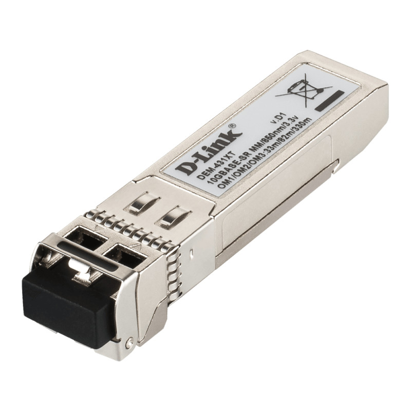 D-Link DEM-431XT/10 DEM-431XT, Fibra óptica, 10000 Mbit/s, SFP+, LC, 50/125,62.5/125 µm, 550 m
