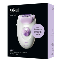 Braun SE3-000 Silk-épil 3 3-000, Púrpura, Blanco, 20 pinzas, MicroGrip, Corriente alterna, 100 - 240 V, 50 - 60 Hz 2