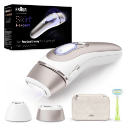 Braun BRAPL7147 Skin i-expert PL7147, Luz pulsada intensa (IPL), Oro rosa, Blanco, Corriente alterna