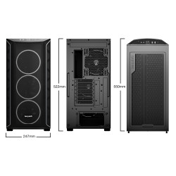 be quiet! BGW63 Shadow Base 800 FX Black, Midi Tower, PC, Negro, ATX, EATX, micro ATX, Mini-ITX, Acrilonitrilo butadieno 2