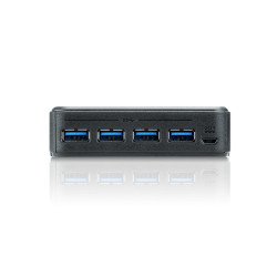 ATEN US434-AT Switch de periféricos USB 3.2 Gen1 de 4 x 4 puertos, 5 Gbit/s, MicroUSB tipo B, Negro, Plástico, 0 - 40 °C, 2
