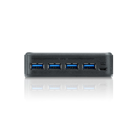 ATEN US434-AT Switch de periféricos USB 3.2 Gen1 de 4 x 4 puertos, 5 Gbit/s, MicroUSB tipo B, Negro, Plástico, 0 - 40 °C,