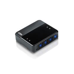 ATEN US434-AT Switch de periféricos USB 3.2 Gen1 de 4 x 4 puertos, 5 Gbit/s, MicroUSB tipo B, Negro, Plástico, 0 - 40 °C,
