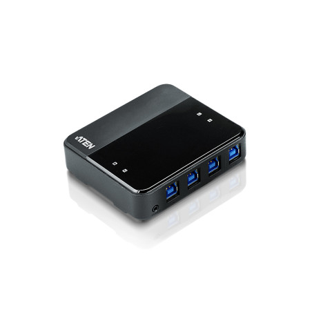 ATEN US434-AT Switch de periféricos USB 3.2 Gen1 de 4 x 4 puertos, 5 Gbit/s, MicroUSB tipo B, Negro, Plástico, 0 - 40 °C,