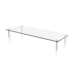 Equip 650882 Soporte de cristal para monitor de sobremesa, Independiente, 20 kg, Transparente
