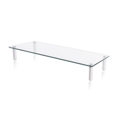 Equip 650882 Soporte de cristal para monitor de sobremesa, Independiente, 20 kg, Transparente