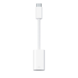 Apple MUQX3ZM/A MUQX3ZM/A, USB Tipo C, Lightning, Macho, Hembra, Blanco, Derecho