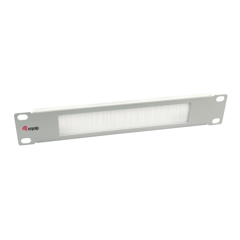 Equip 327533 327533, Panel pasacables con cepillo, Acero, Gris claro, 1 pieza(s), 179 g
