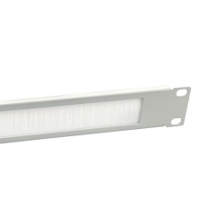 Equip 327533 327533, Panel pasacables con cepillo, Acero, Gris claro, 1 pieza(s), 179 g 2