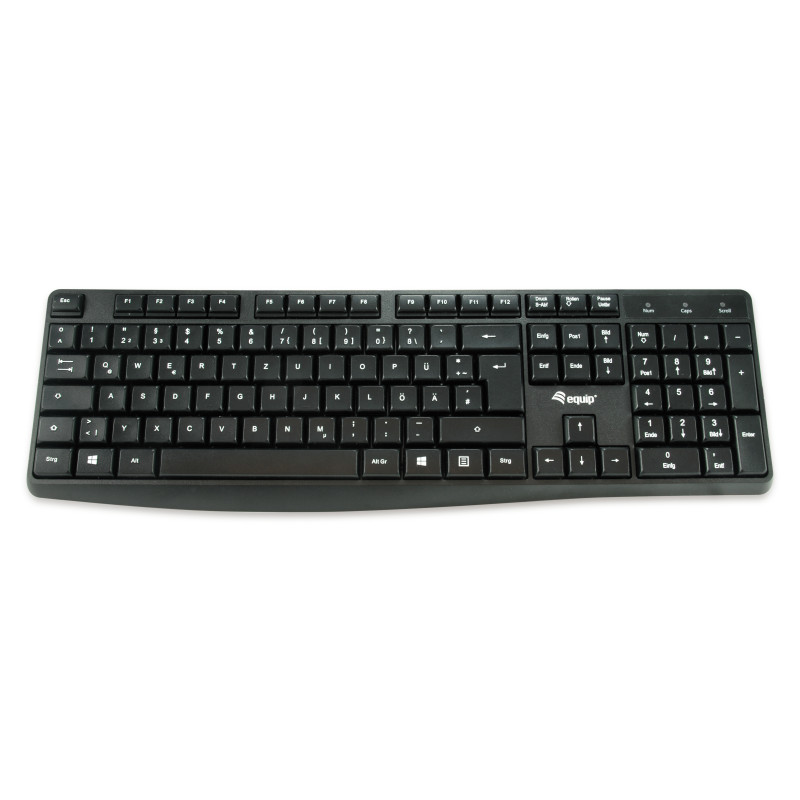 Equip 245210 245210, Completo (100%), Alámbrico, USB, QWERTZ, Negro