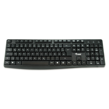 Equip 245210 245210, Completo (100%), Alámbrico, USB, QWERTZ, Negro