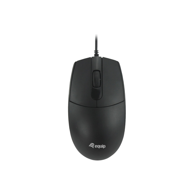 Equip 245117 245117, Ambidextro, Óptico, USB tipo A, 1200 DPI, Negro