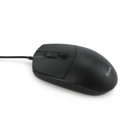 Equip 245117 245117, Ambidextro, Óptico, USB tipo A, 1200 DPI, Negro
