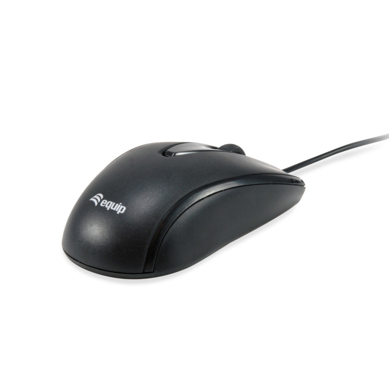Equip 245116 245116, Ambidextro, Óptico, USB Tipo C, 1200 DPI, Negro