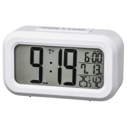 Hama 00186321 RC 660, Reloj despertador digital, Blanco, LED, Blanco, AAA Micro, 118 mm