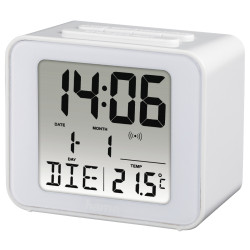 Hama 00186305 Cube, Reloj despertador digital, Blanco, Micro AAA, 70 mm, 60 mm, 40 mm