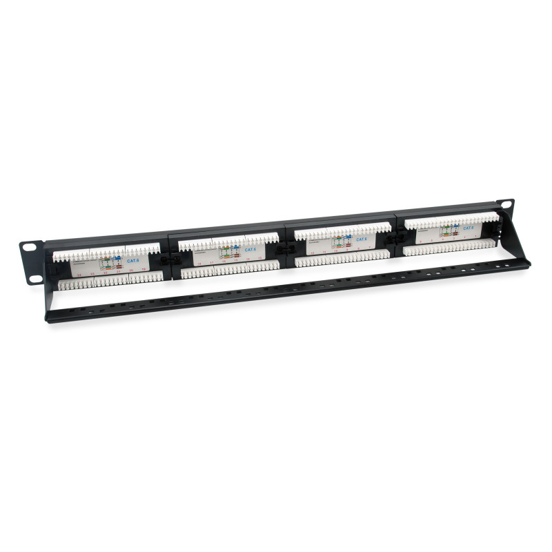 Equip 135426 135426, Cat6, 22/26, Montaje en bastidor, 1U, Negro, ABS sintéticos, Acero