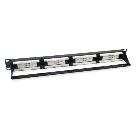 Equip 135426 135426, Cat6, 22/26, Montaje en bastidor, 1U, Negro, ABS sintéticos, Acero