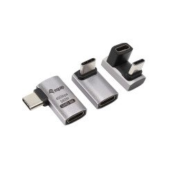 Equip 133478 Adaptador USB 4 C a C, 40Gbps, PD 240W, paquete de 3, USB C, USB C, Negro, Gris