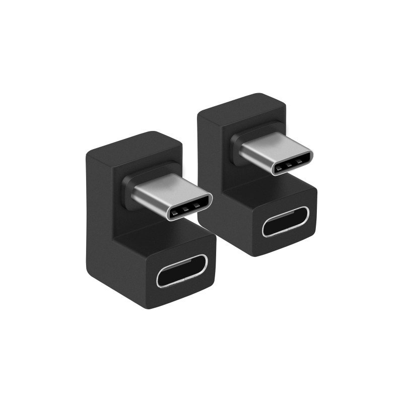 Equip 133476 Adaptador USB-C U plug, 10Gbps, PD 100W , 2-Pack, USB C, USB C, Negro