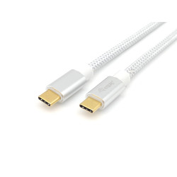 Equip 128358 128358 Cable USB 3.2 Gen 2 C a C, M/M, 2,0m, PD 100W , 4K/60Hz, 10Gbps, Blanco, 2 m, USB C, USB C, USB 3.2 Gen 2 2