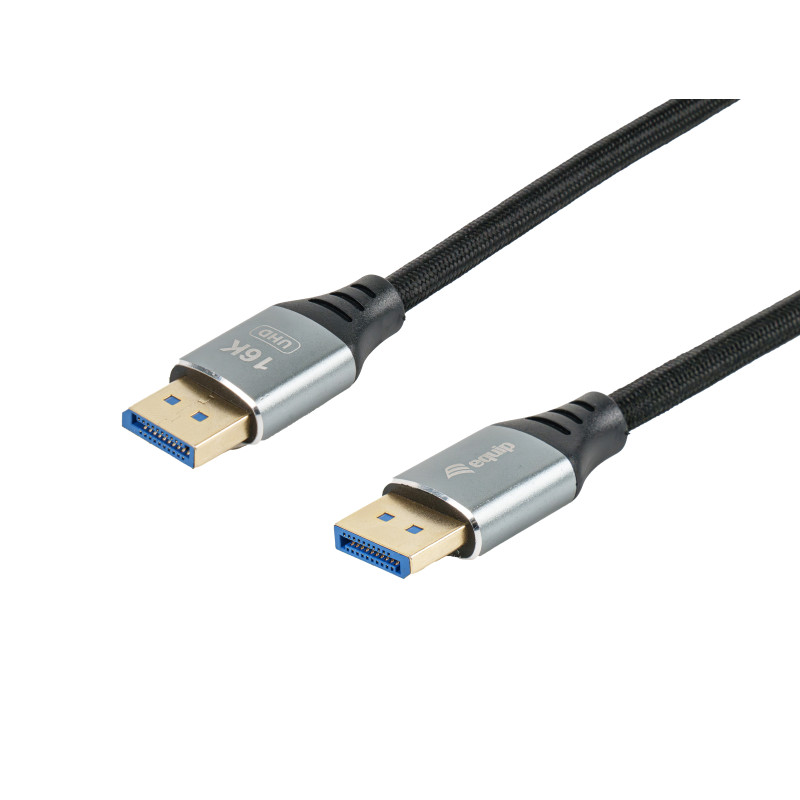 Equip 119281 119281 Cable DisplayPort 2.1 Premium, 1,0m, 16K/60Hz, 54Gbps, 1 m, DisplayPort, DisplayPort, Macho, Macho, 15360 x