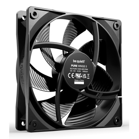 be quiet! BL105 Pure Wings 3 120mm PWM, Ventilador, 12 cm, 1600 RPM, 84,8 m³/h, Negro