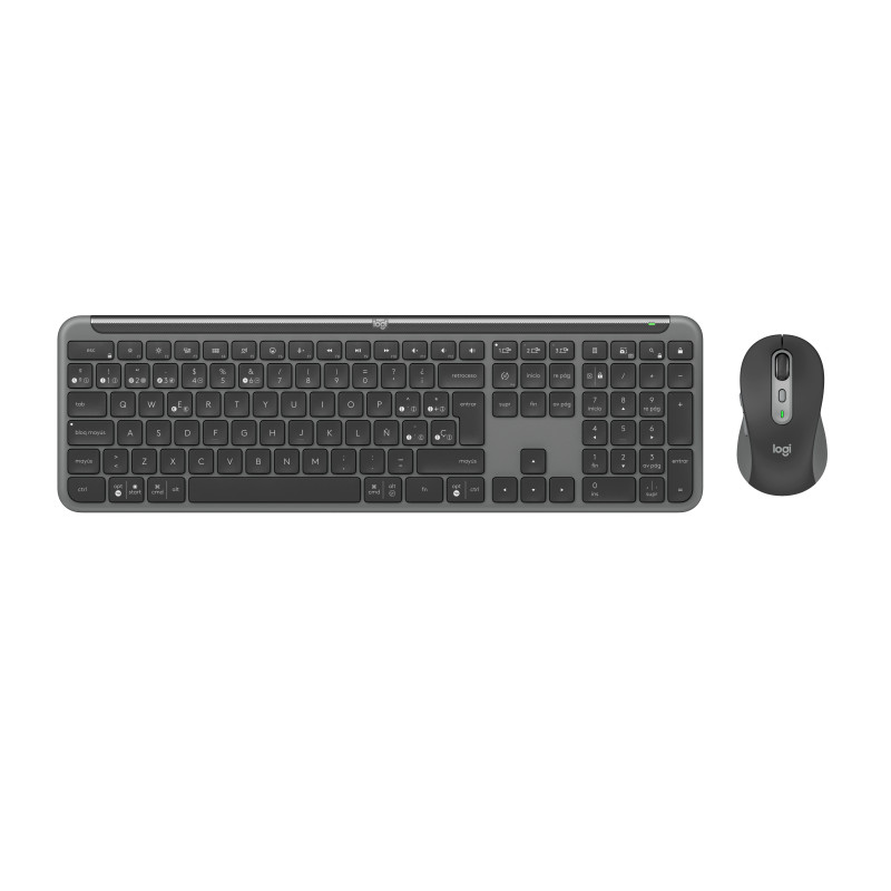 Logitech 920-012486 Signature Slim Combo MK950, Inalámbrico, RF Wireless + Bluetooth, Switch de tecla de tijera, QWERTY,